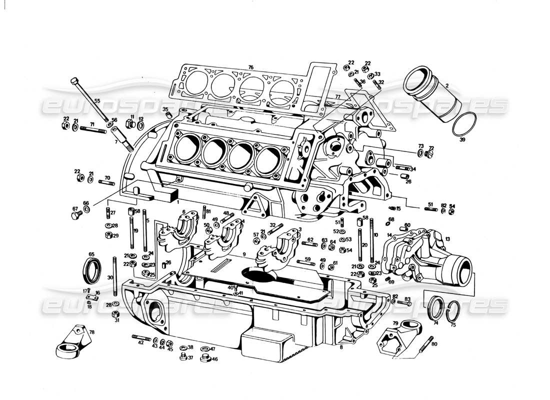 part diagram containing part number rat/45680