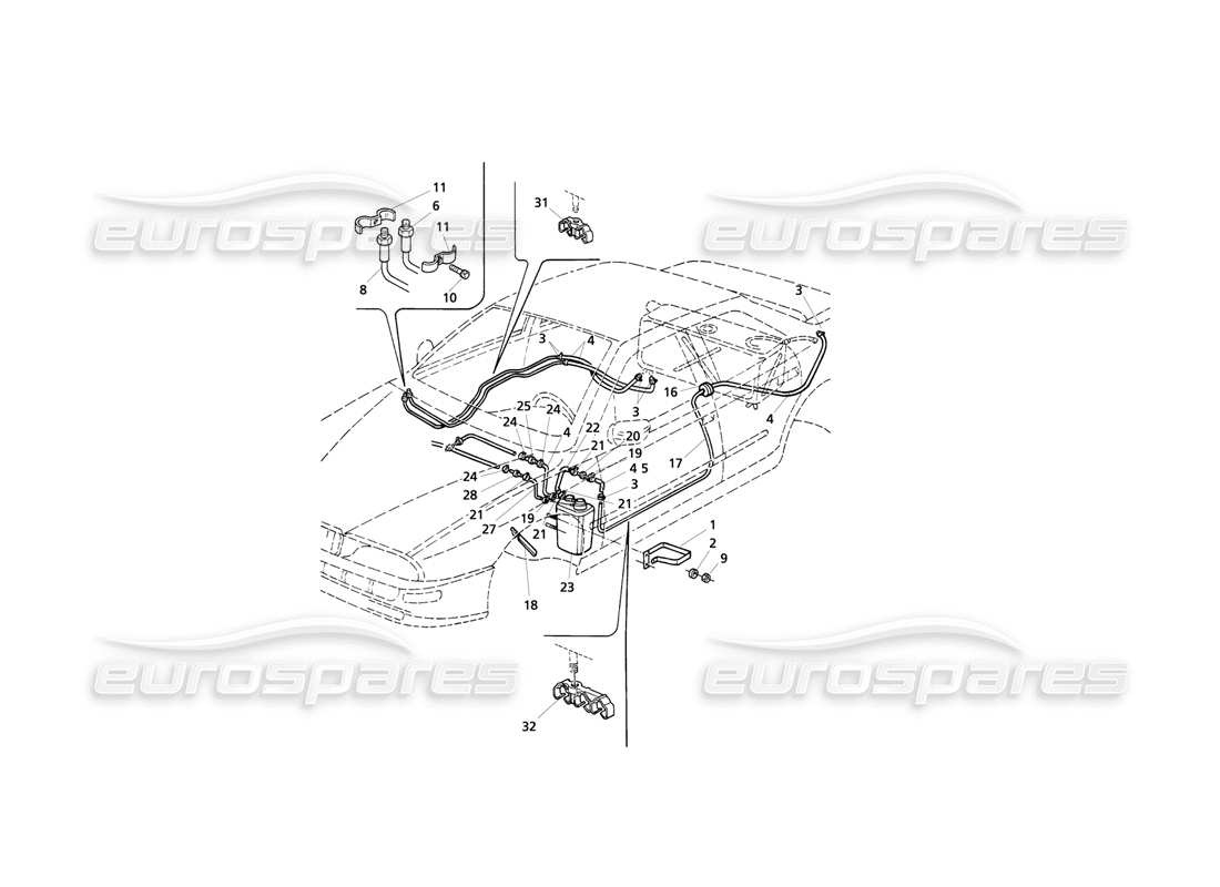 a part diagram from the Maserati QTP V8 Evoluzione parts catalogue