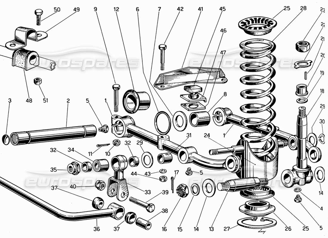 a part diagram from the ferrari 330 gt 2+2 parts catalogue