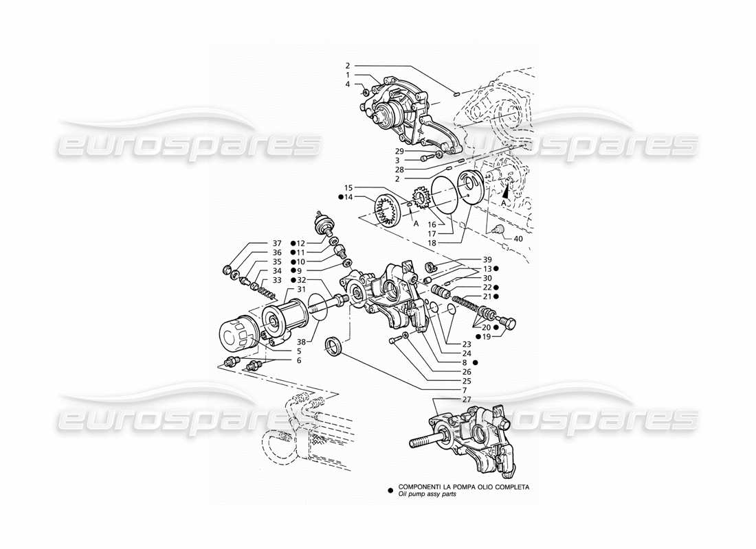 a part diagram from the maserati ghibli 2.8 (abs) parts catalogue
