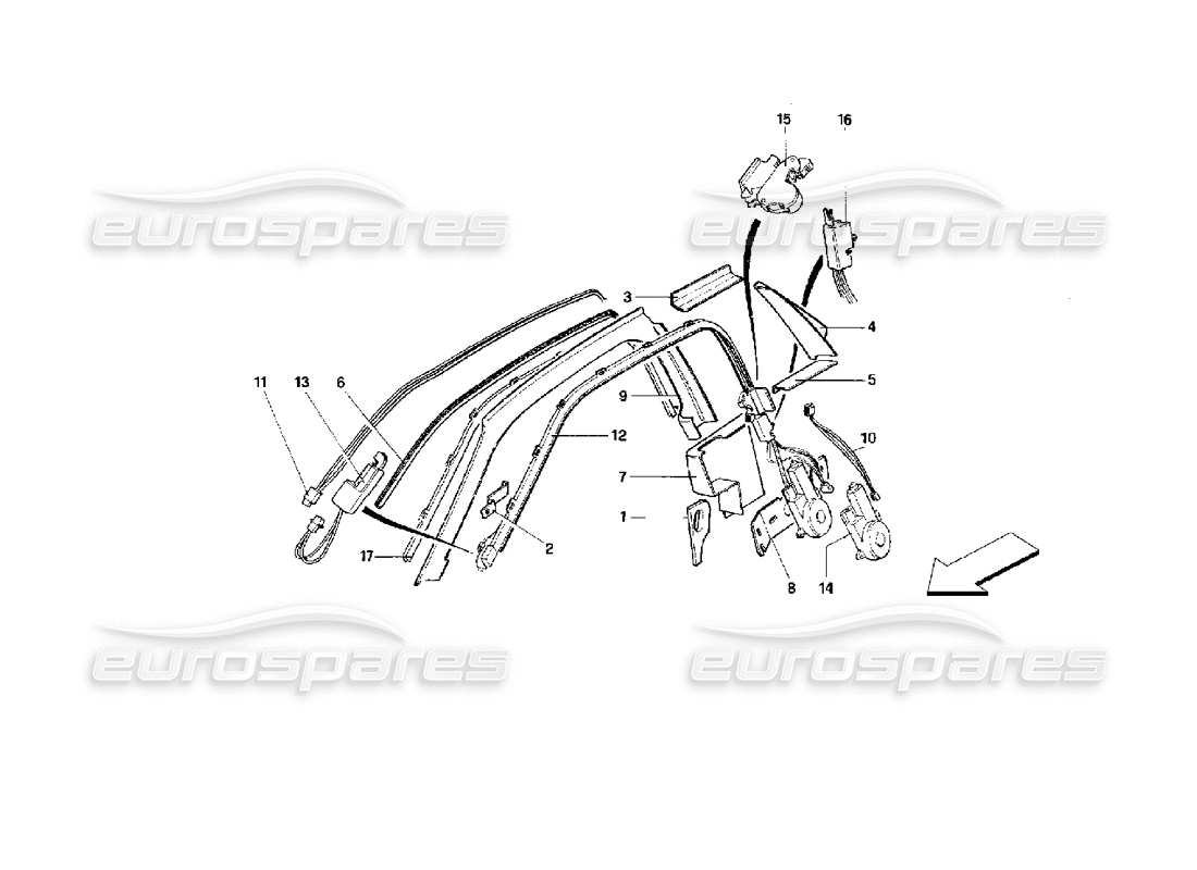 a part diagram from the ferrari 512 tr parts catalogue