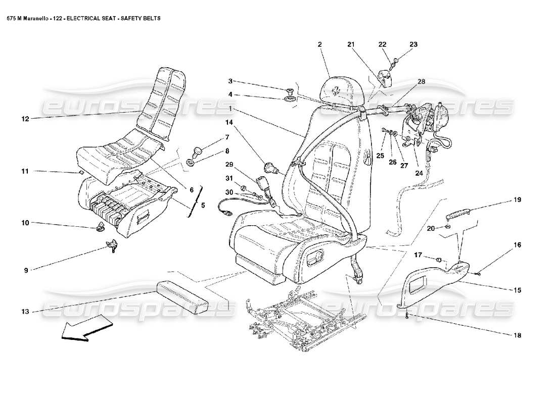 part diagram containing part number 64025500