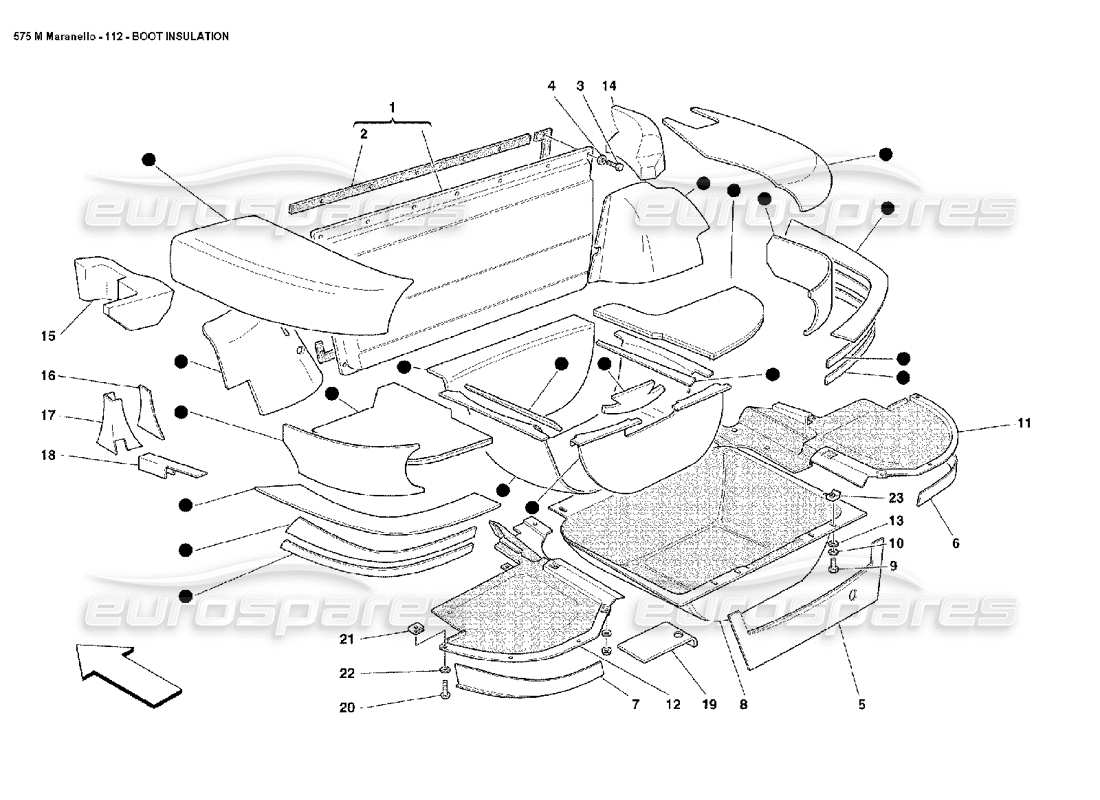 part diagram containing part number 1001040