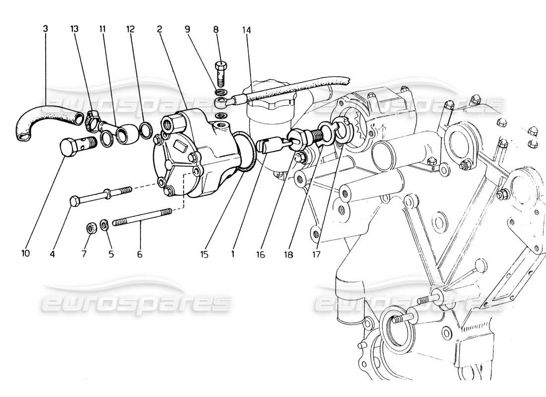 a part diagram from the ferrari 365 gt4 2+2 (1973) parts catalogue