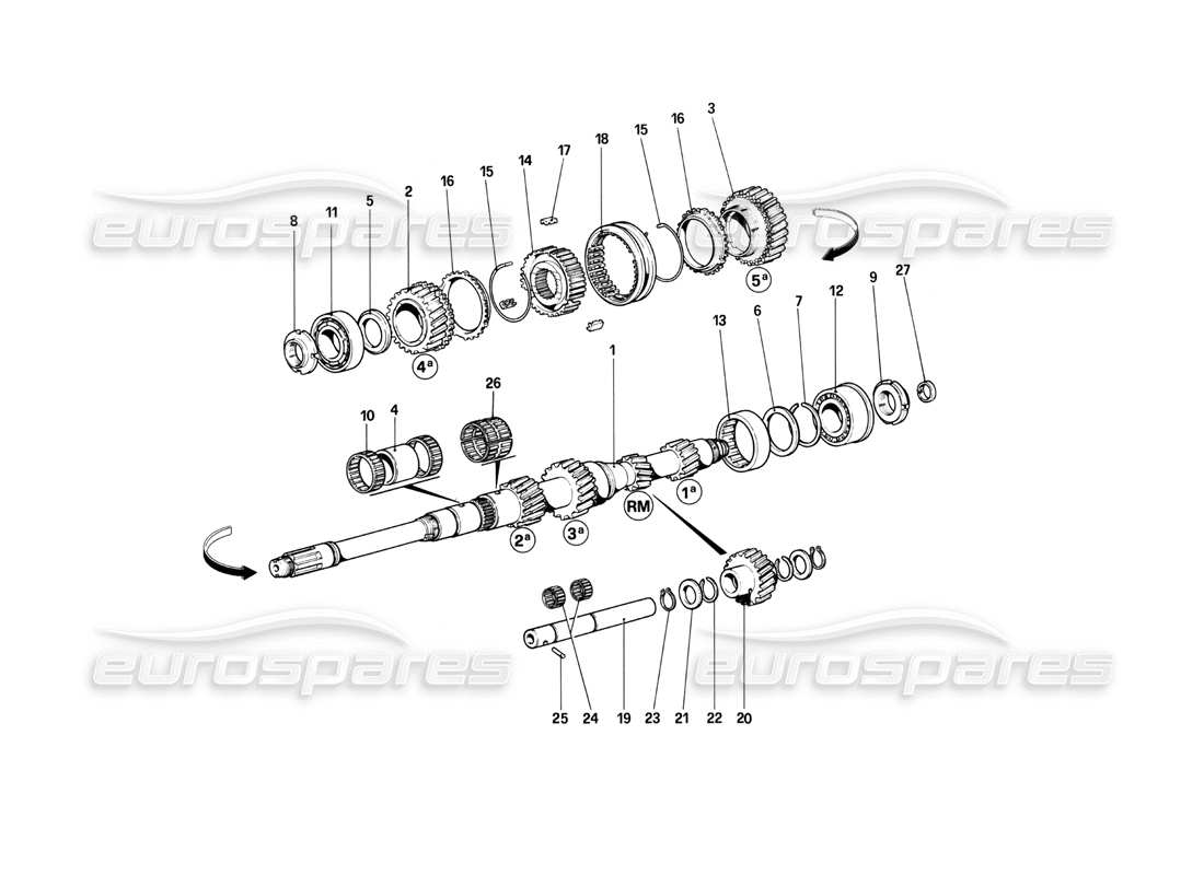 a part diagram from the Ferrari 208 Turbo (1982) parts catalogue