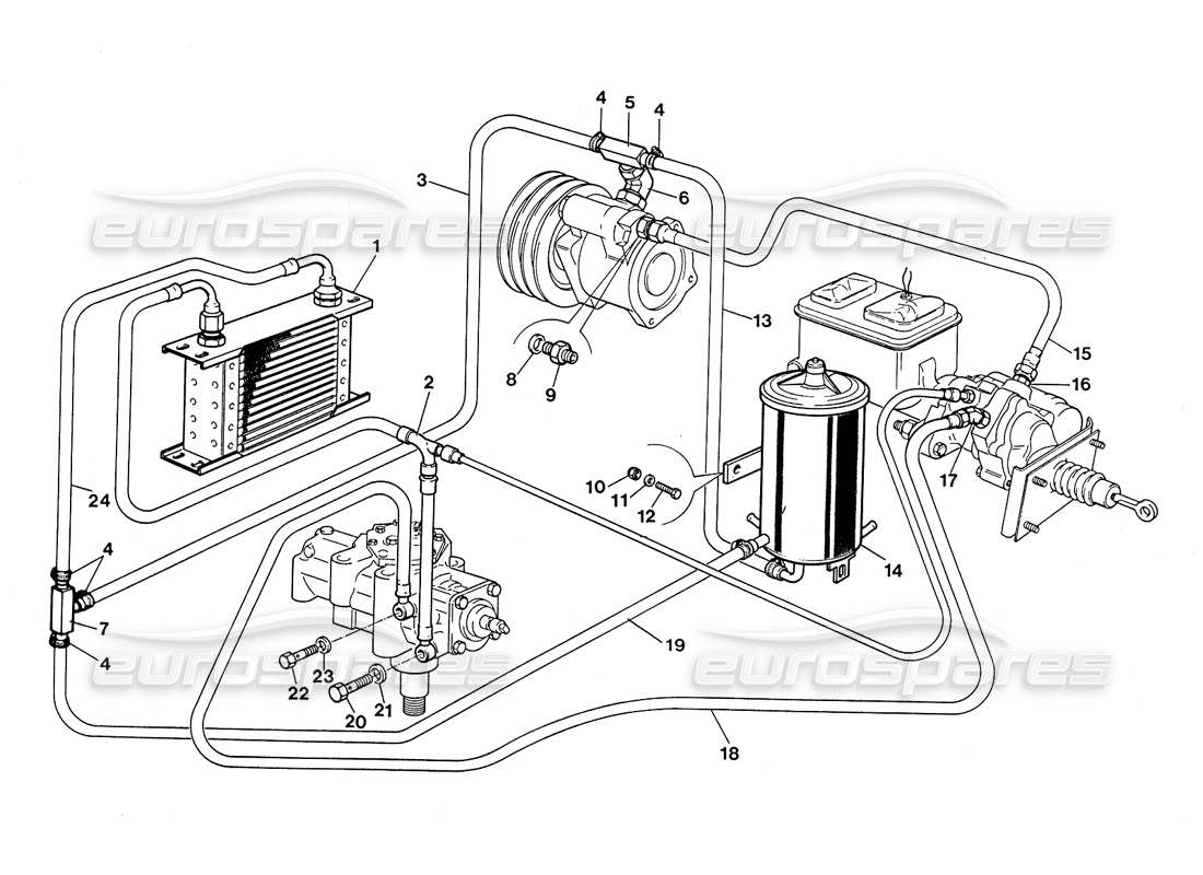 a part diagram from the lamborghini lm002 (1988) parts catalogue
