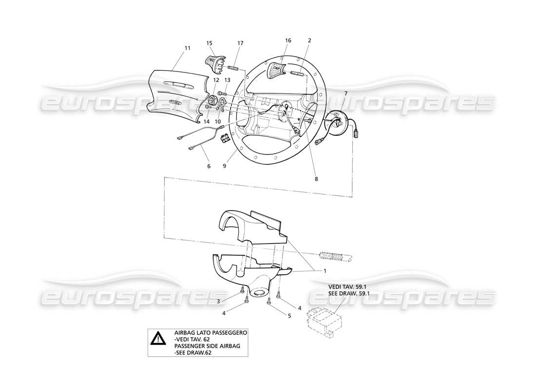 a part diagram from the maserati quattroporte (1996-2001) parts catalogue