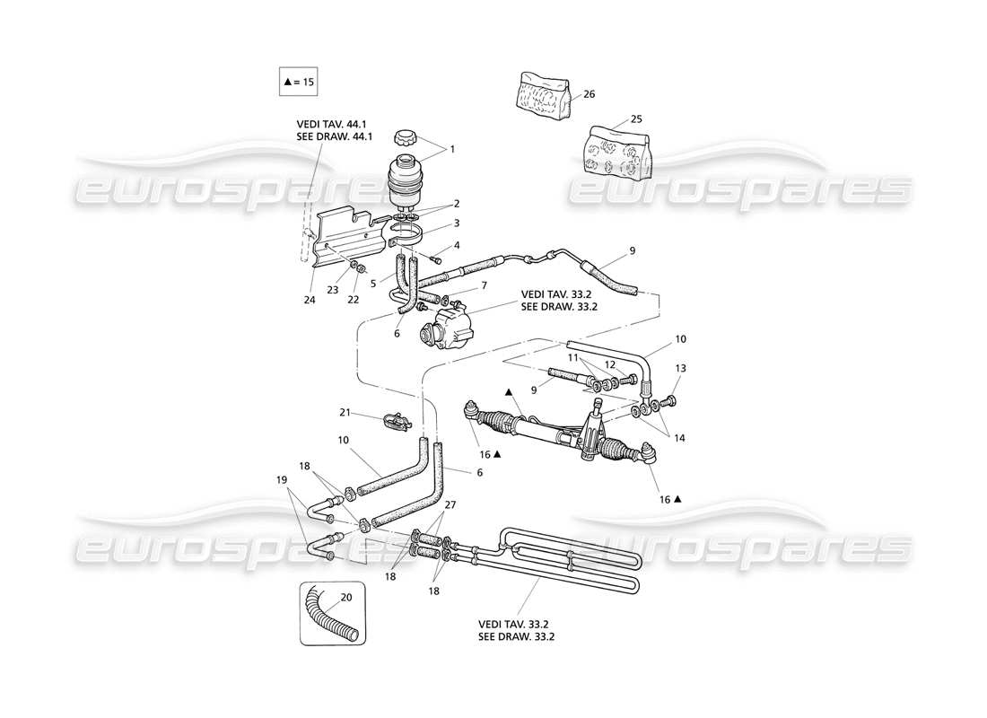 a part diagram from the maserati qtp v8 evoluzione parts catalogue