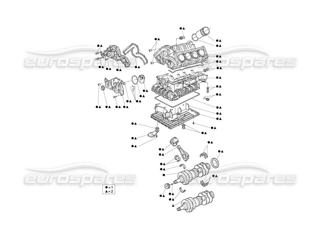 a part diagram from the maserati quattroporte (1996-2001) parts catalogue