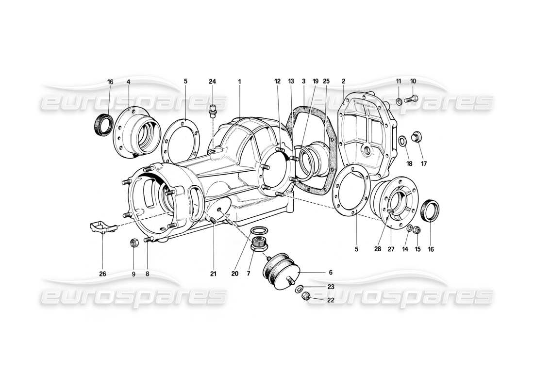 a part diagram from the ferrari 400i (1983 mechanical) parts catalogue