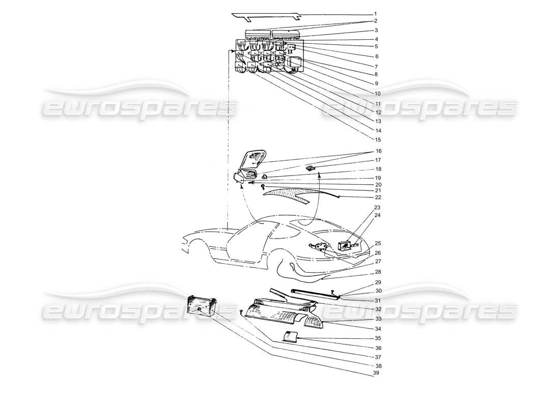 part diagram containing part number suf r 500 204