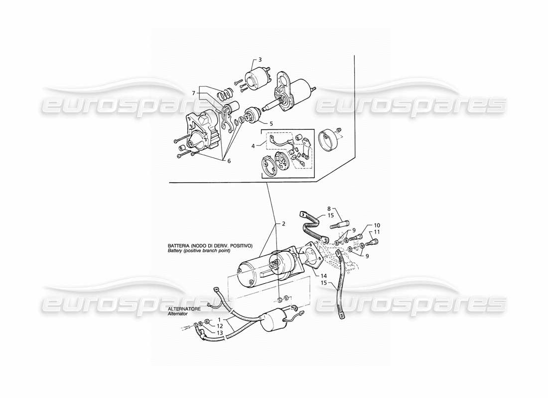 a part diagram from the maserati qtp v6 (1996) parts catalogue