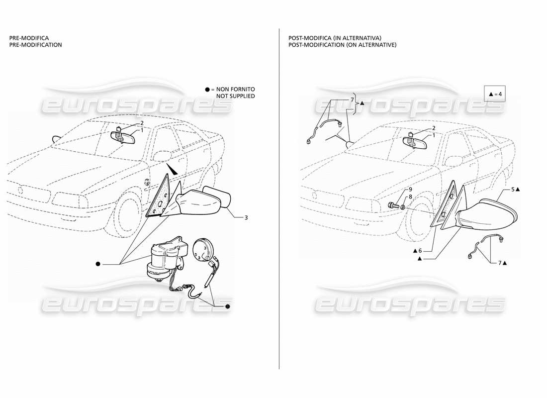 a part diagram from the maserati quattroporte (1996-2001) parts catalogue