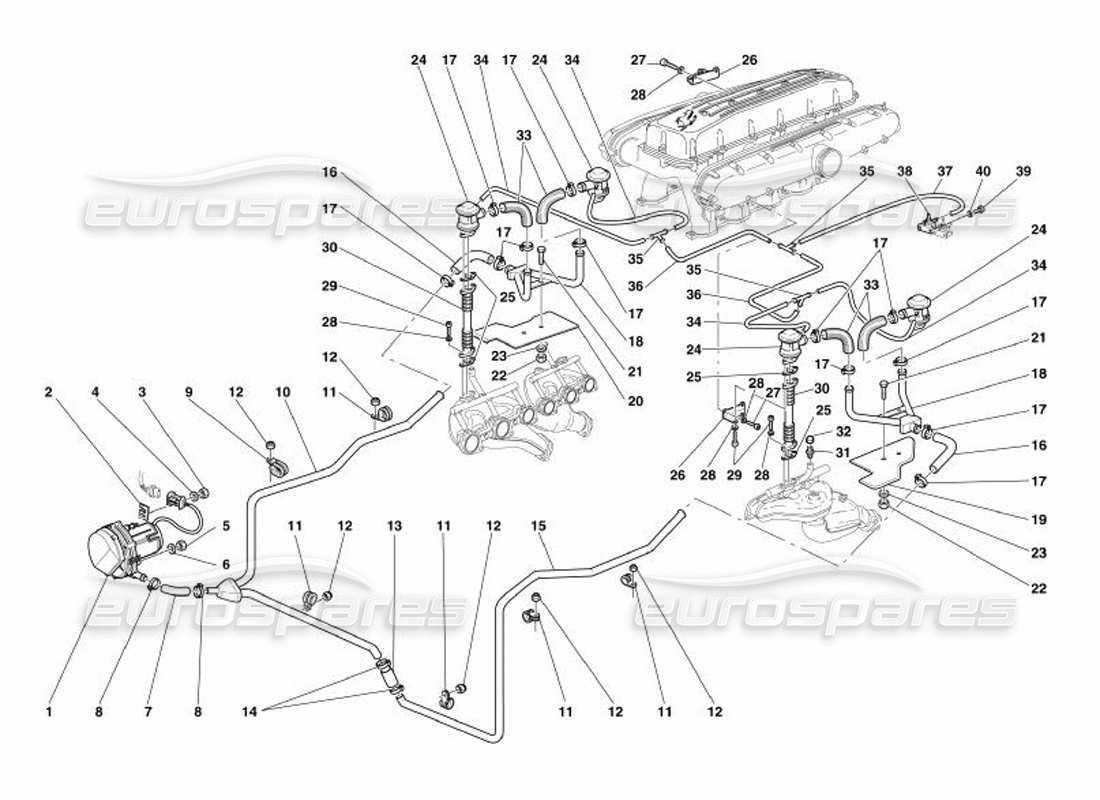 VIEW PARTS DIAGRAMS FROM THE FERRARI 575 SUPERAMERICA PARTS CATALOGUE a part diagram from the ferrari 575 superamerica parts catalogue