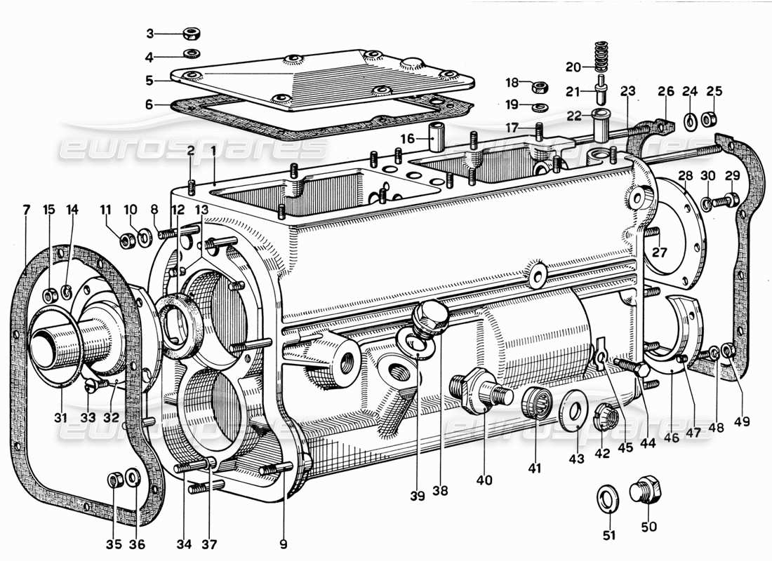 a part diagram from the ferrari 365 gt 2+2 (mechanical) parts catalogue