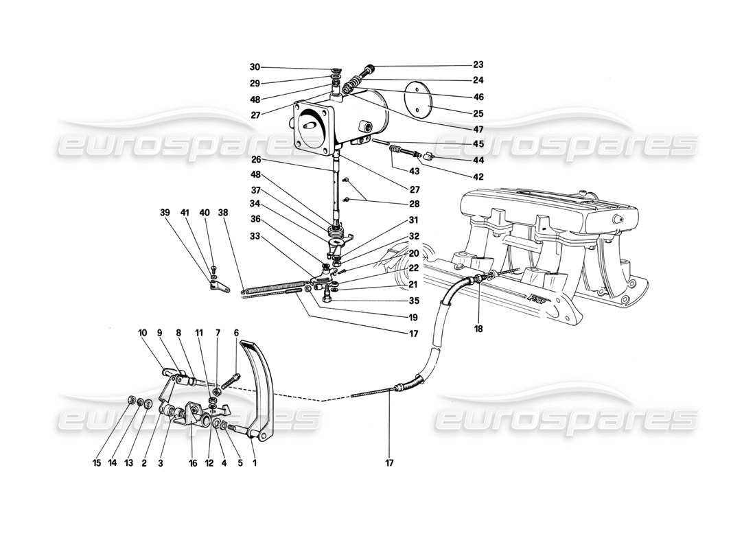 a part diagram from the ferrari 208 parts catalogue