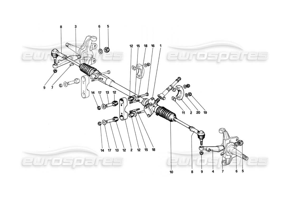 a part diagram from the Ferrari 208 Turbo (1982) parts catalogue