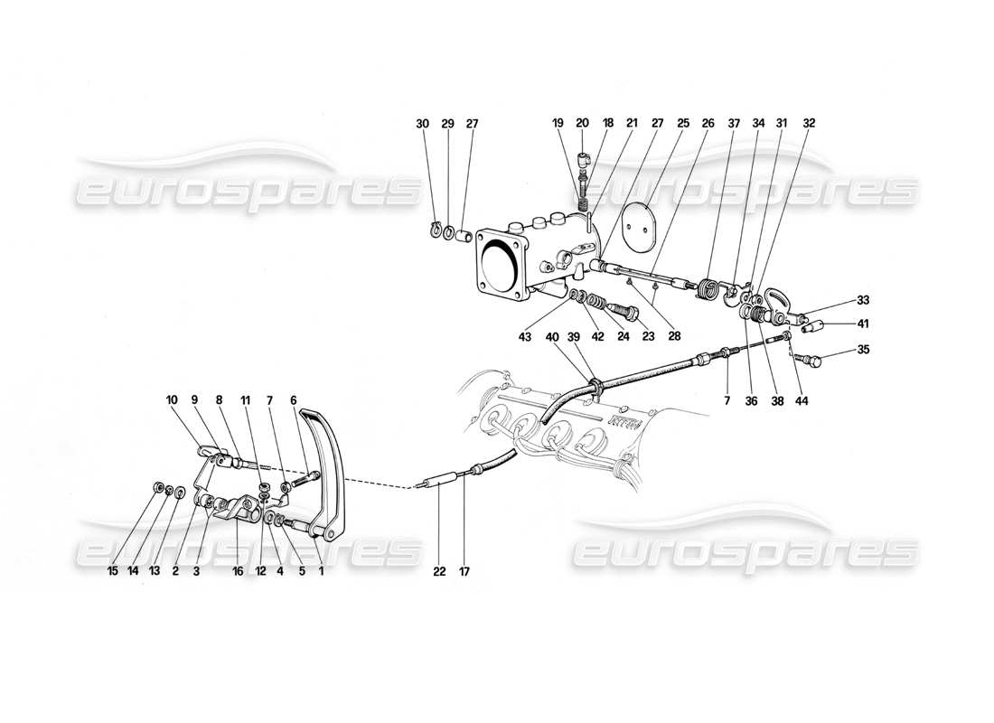 a part diagram from the ferrari mondial parts catalogue