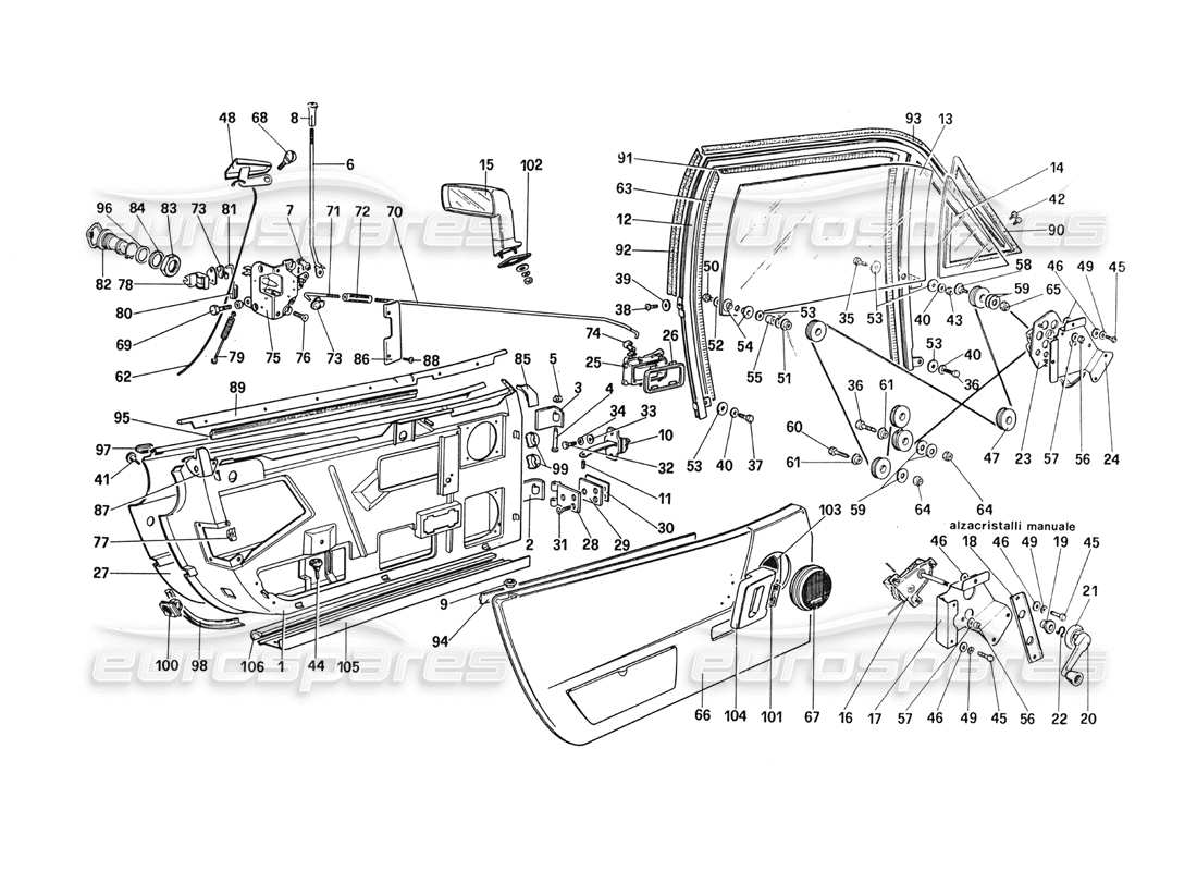 part diagram containing part number 61672300