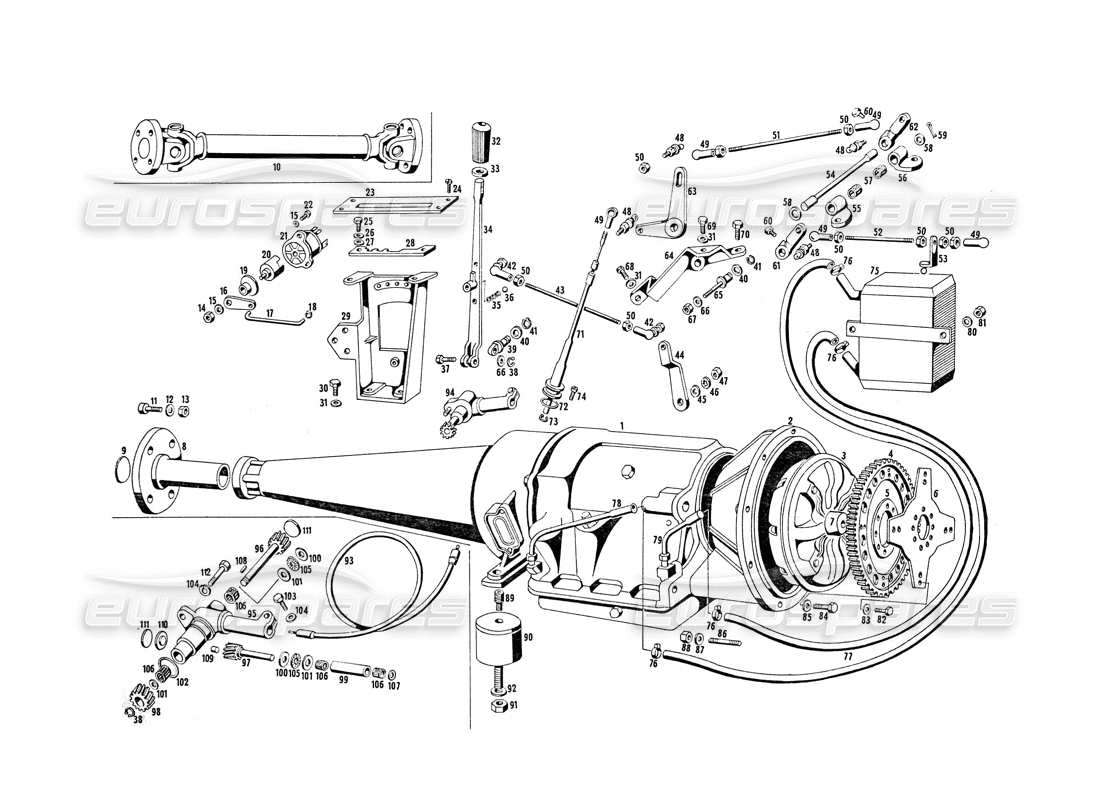 a part diagram from the maserati indy 4.2 parts catalogue