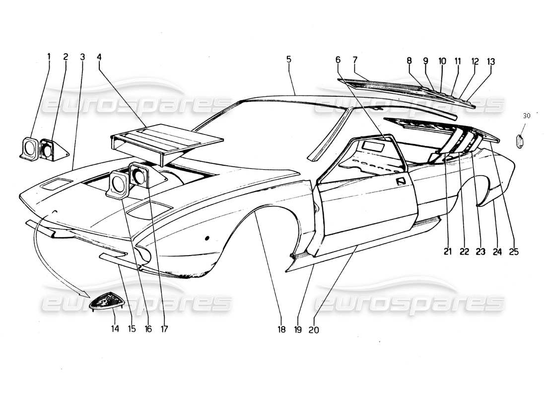 part diagram containing part number lam00123