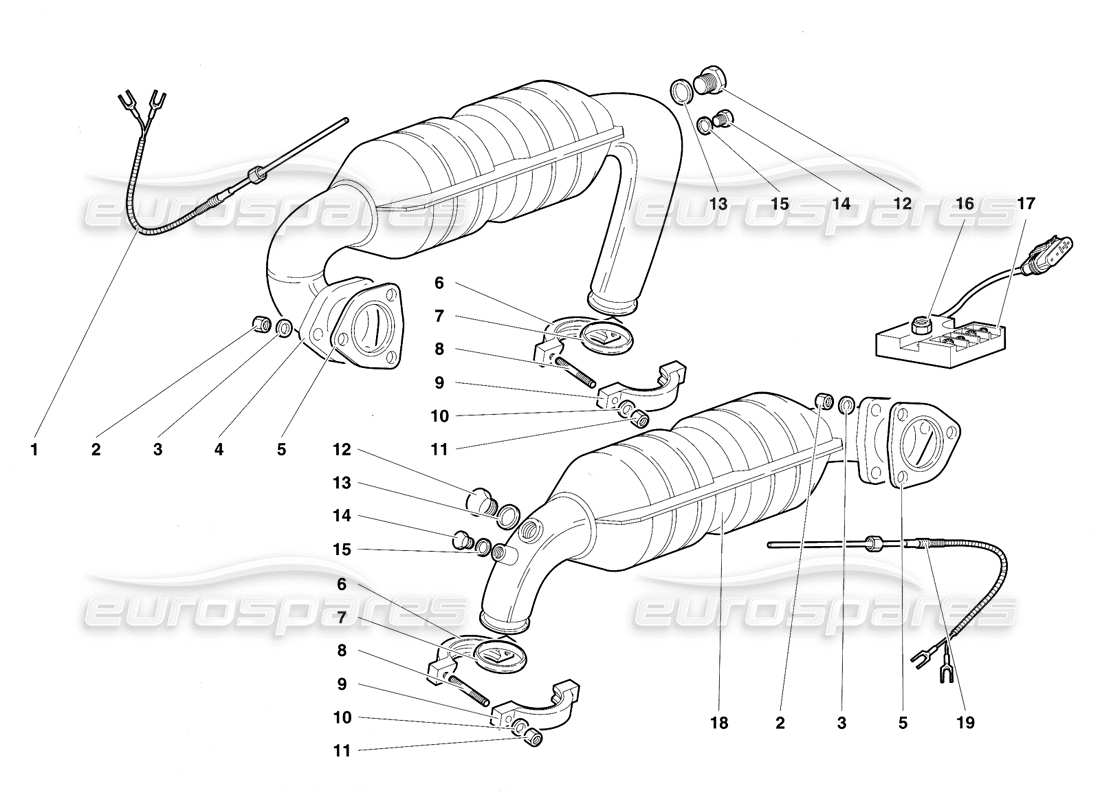 a part diagram from the lamborghini diablo vt (1994) parts catalogue