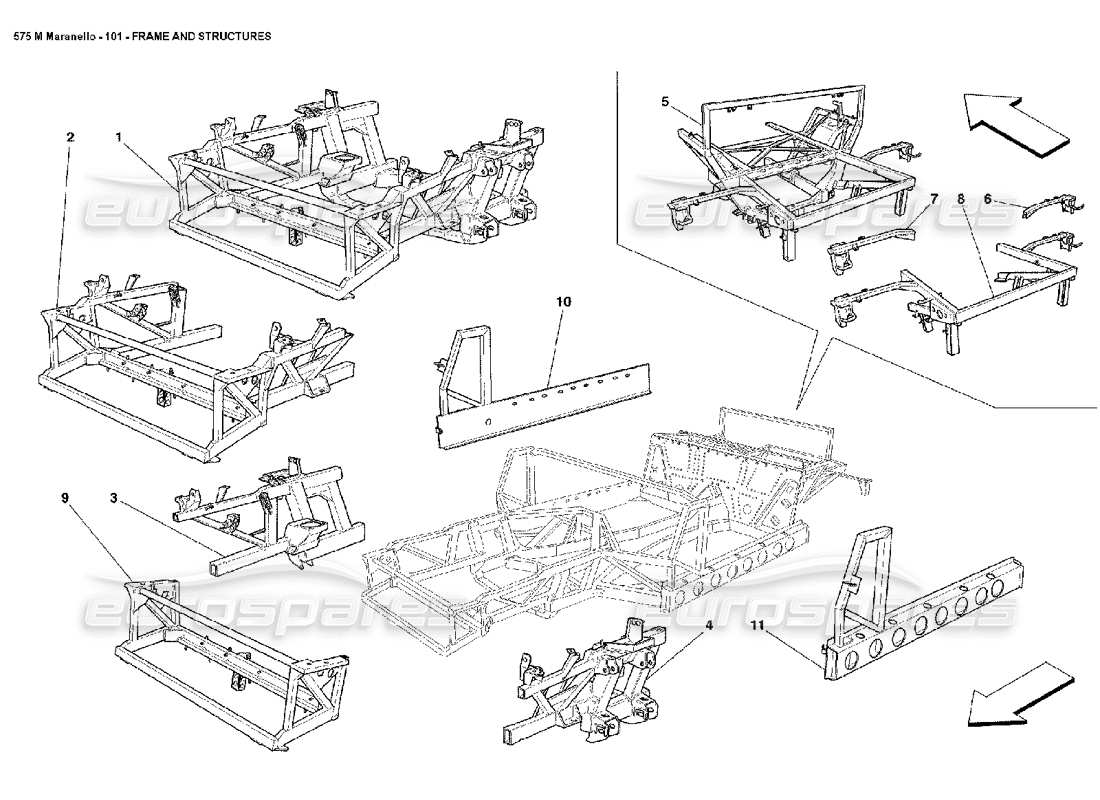 VIEW PARTS DIAGRAMS FROM THE FERRARI 575M MARANELLO PARTS CATALOGUE a part diagram from the ferrari 575m maranello parts catalogue