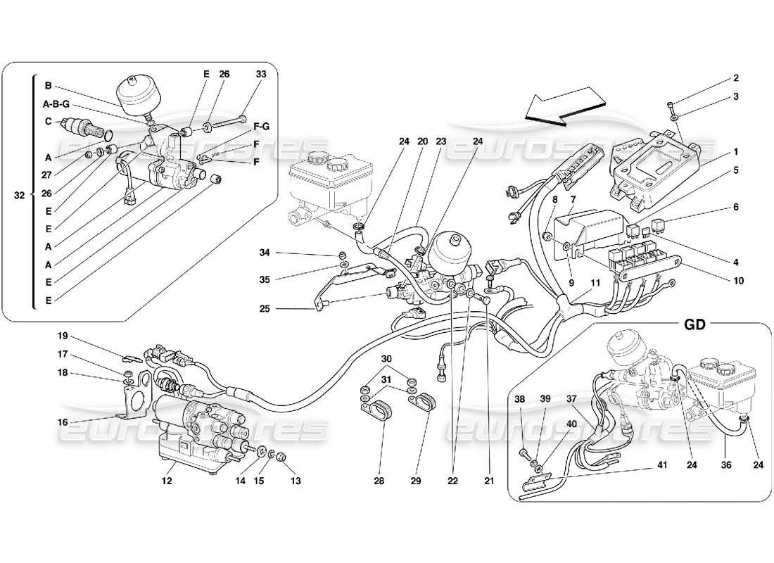 a part diagram from the Ferrari 456 GT/GTA parts catalogue