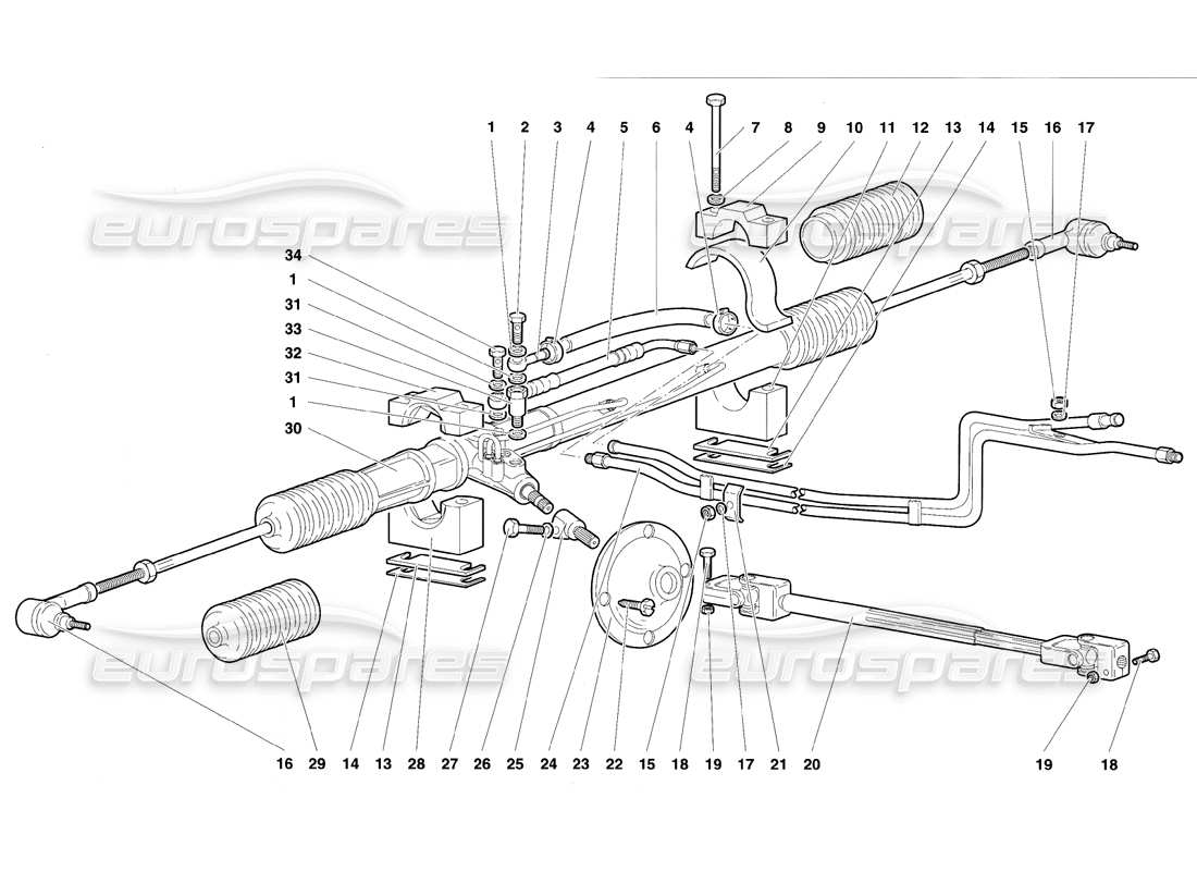 VIEW PARTS DIAGRAMS FROM THE LAMBORGHINI DIABLO PARTS CATALOGUE a part diagram from the lamborghini diablo parts catalogue