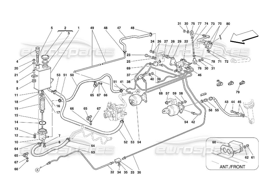 a part diagram from the ferrari 456 gt/gta parts catalogue