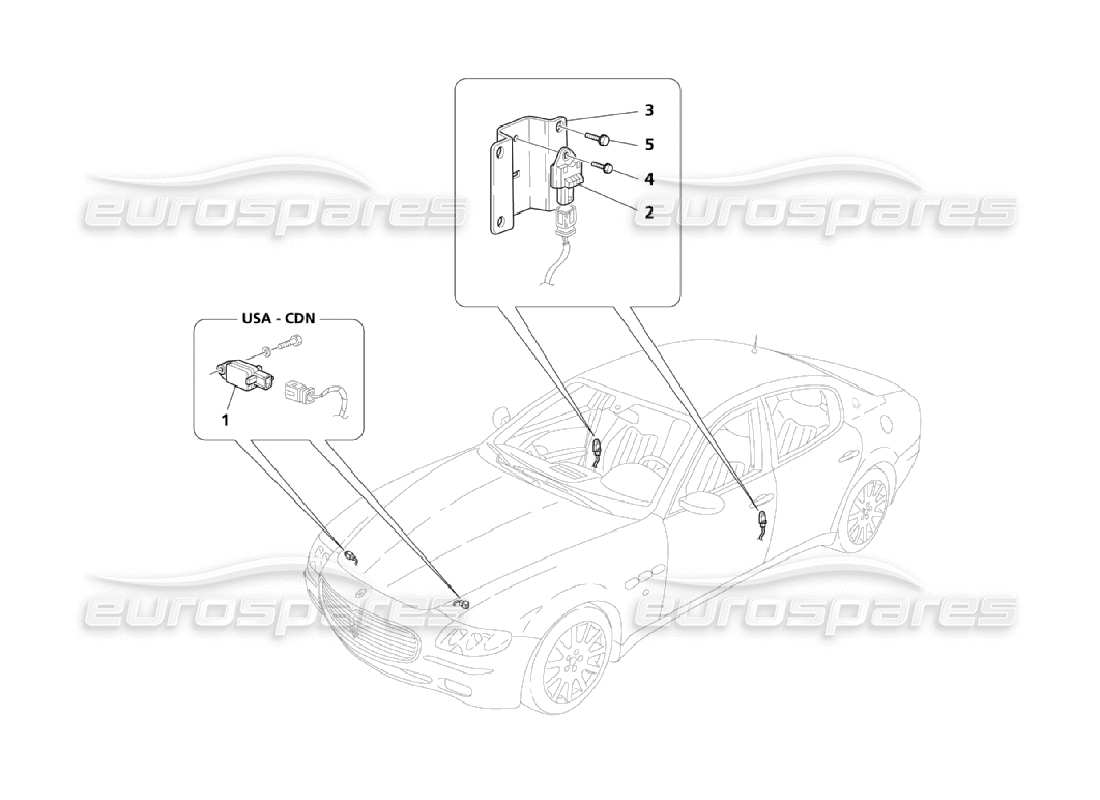 a part diagram from the maserati qtp. (2006) 4.2 parts catalogue