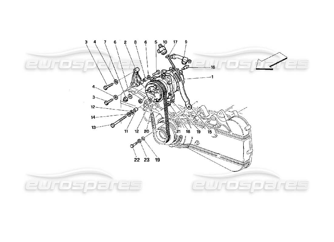 a part diagram from the ferrari 512 tr parts catalogue
