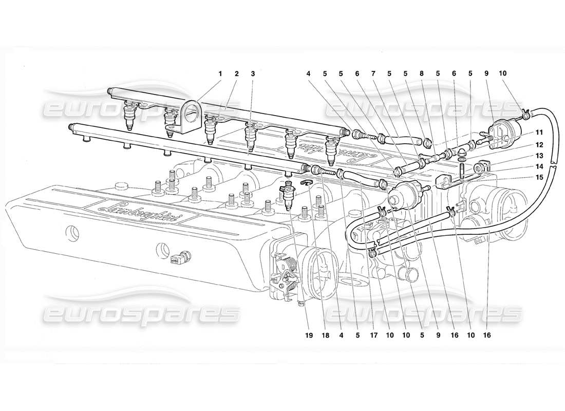 a part diagram from the lamborghini diablo parts catalogue
