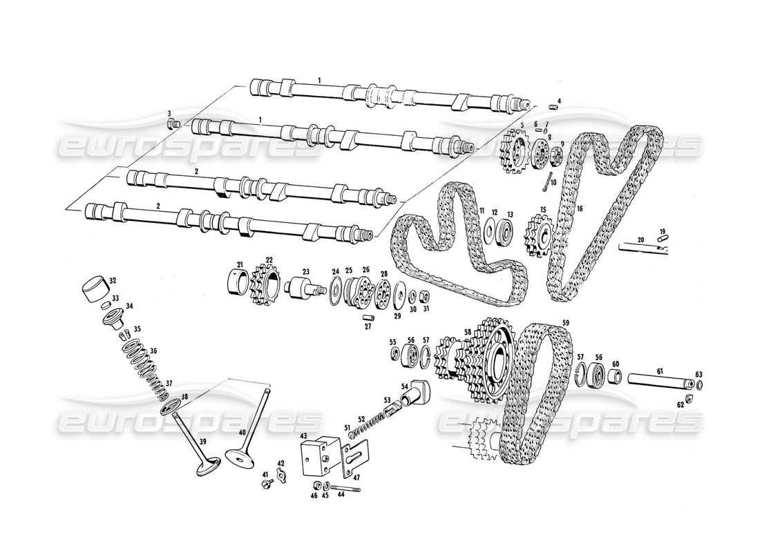a part diagram from the maserati indy 4.2 parts catalogue