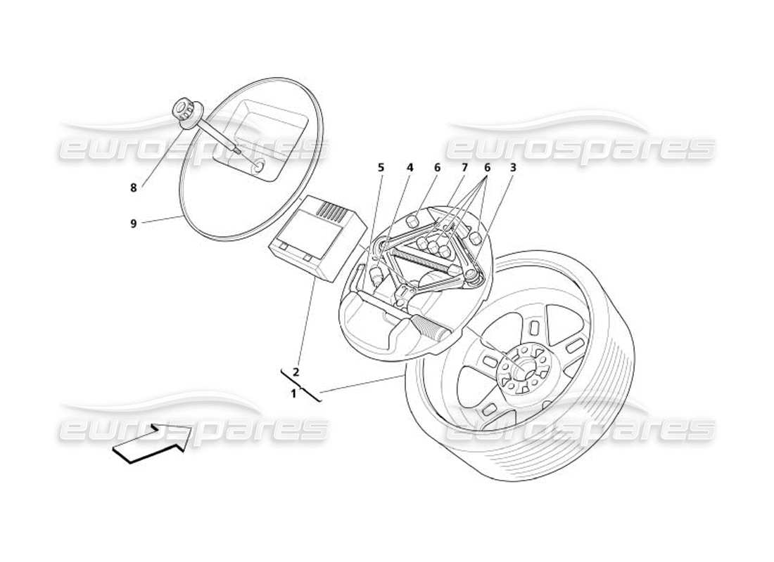 a part diagram from the maserati 4200 parts catalogue