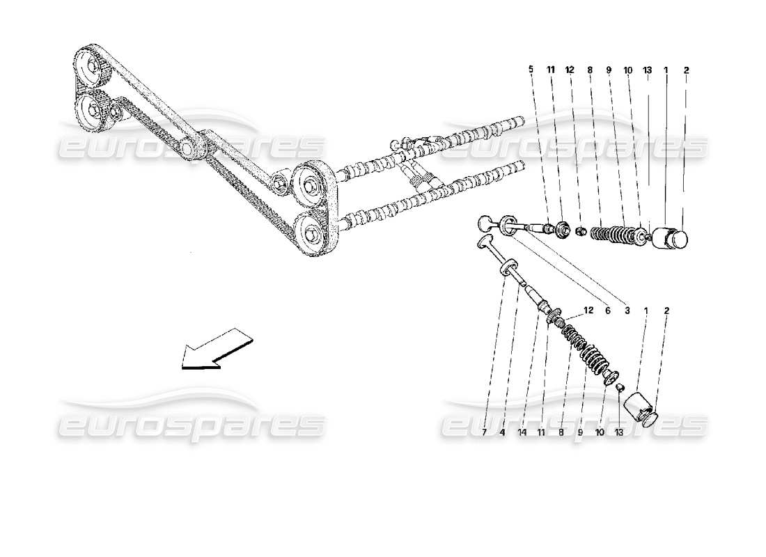 a part diagram from the Ferrari 512 TR parts catalogue