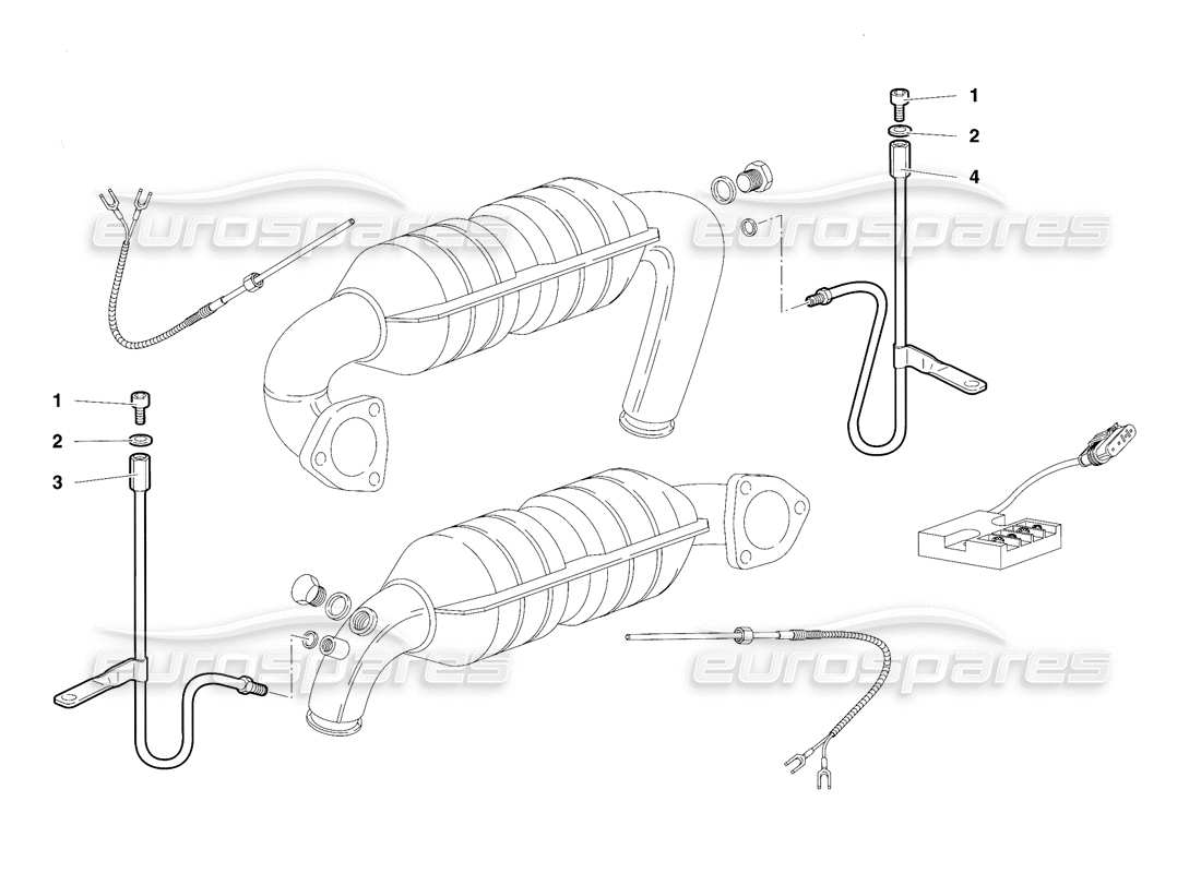 a part diagram from the lamborghini diablo vt (1994) parts catalogue
