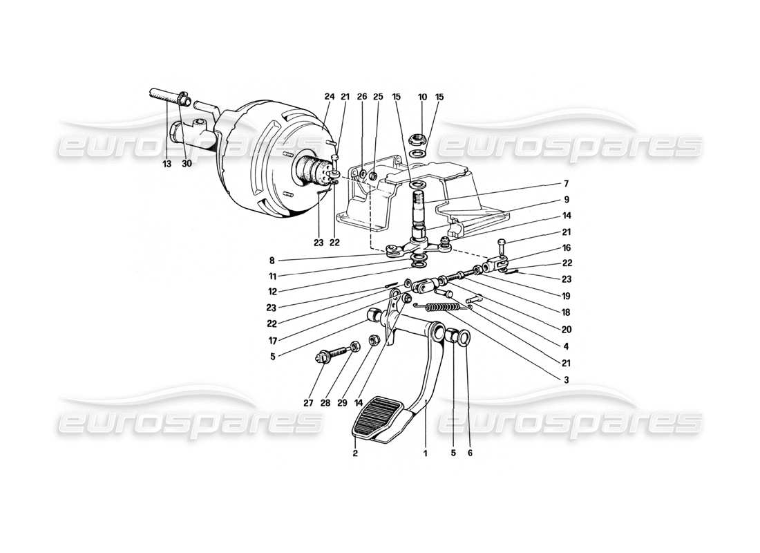 ferrari 512 bbi brake hydraulic system (variant for rhd version) part diagram