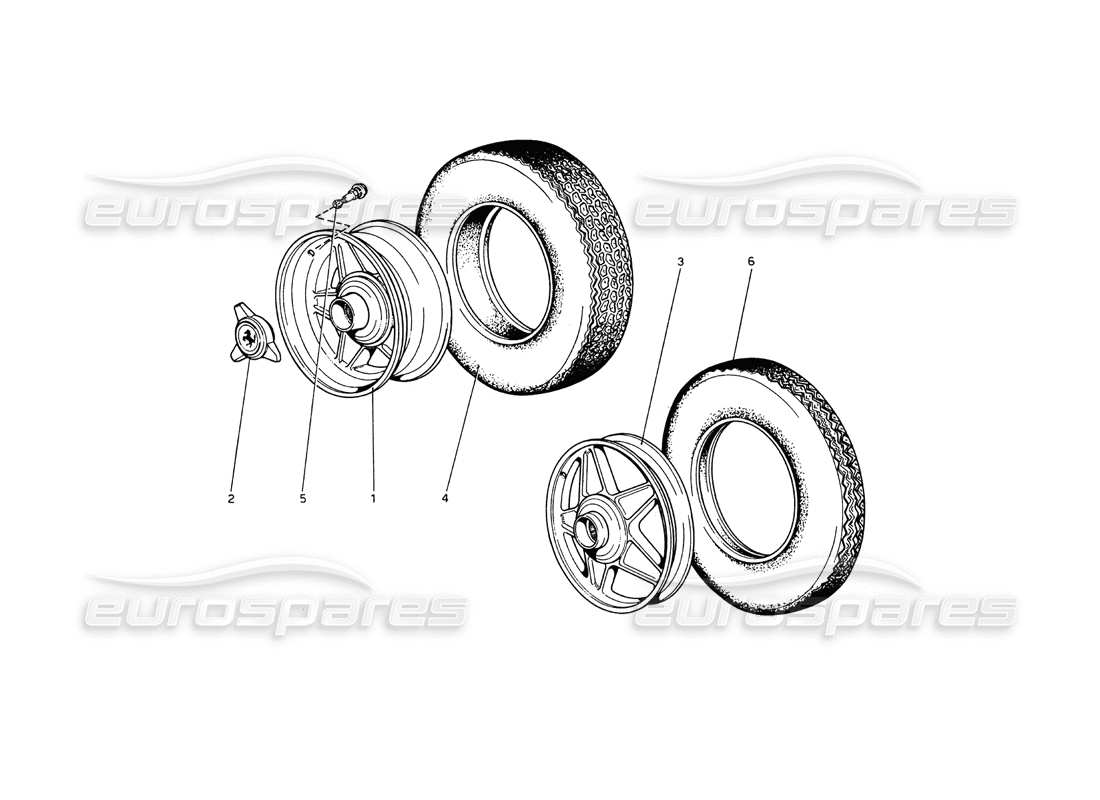 ferrari 365 gt4 berlinetta boxer wheels parts diagram