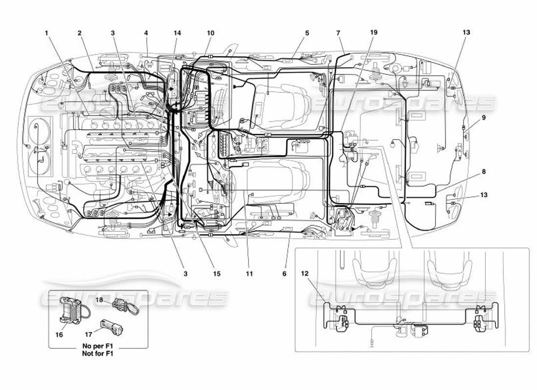 ferrari 575 superamerica electrical system parts diagram