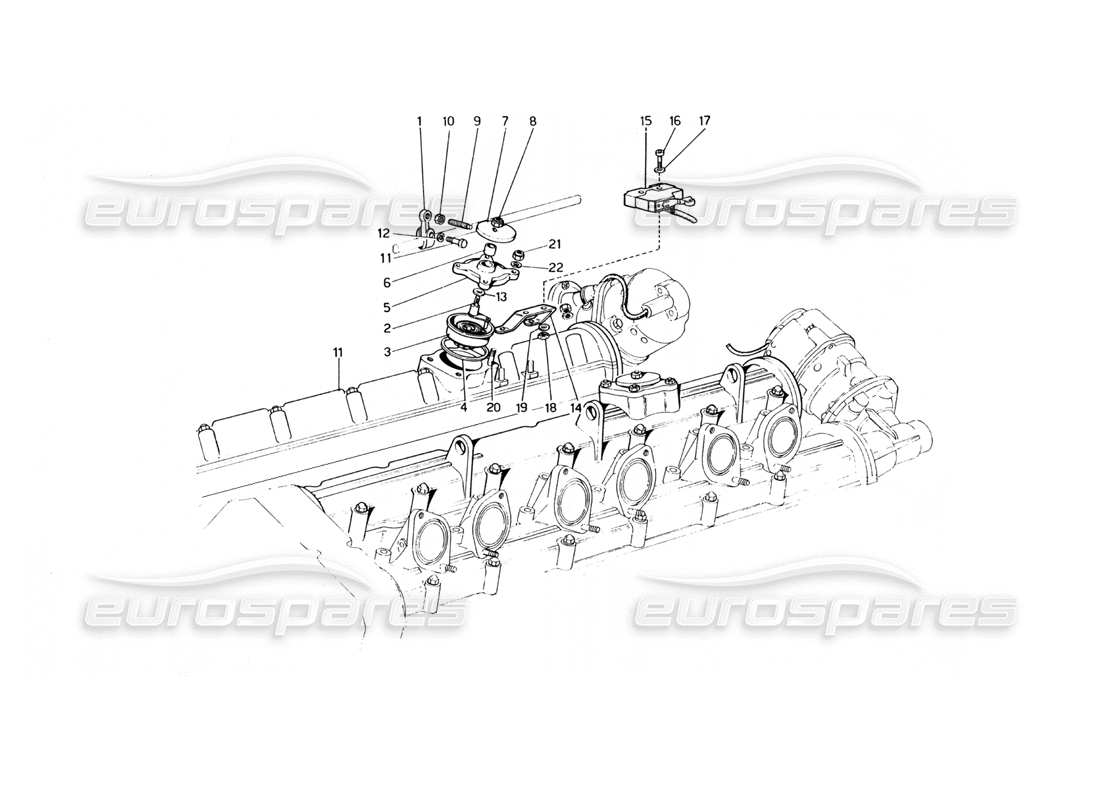 ferrari 400 gt (mechanical) fast idle device part diagram