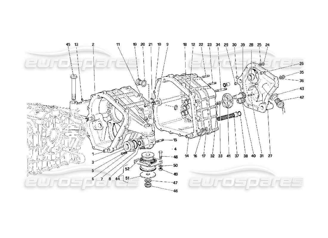 ferrari f40 gearbox parts diagram