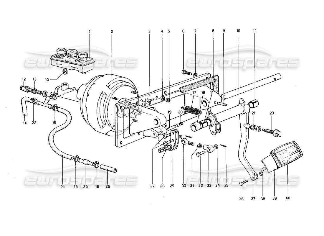ferrari 400 gt (mechanical) brakes hydraulic drive (400 (automatic) parts diagram