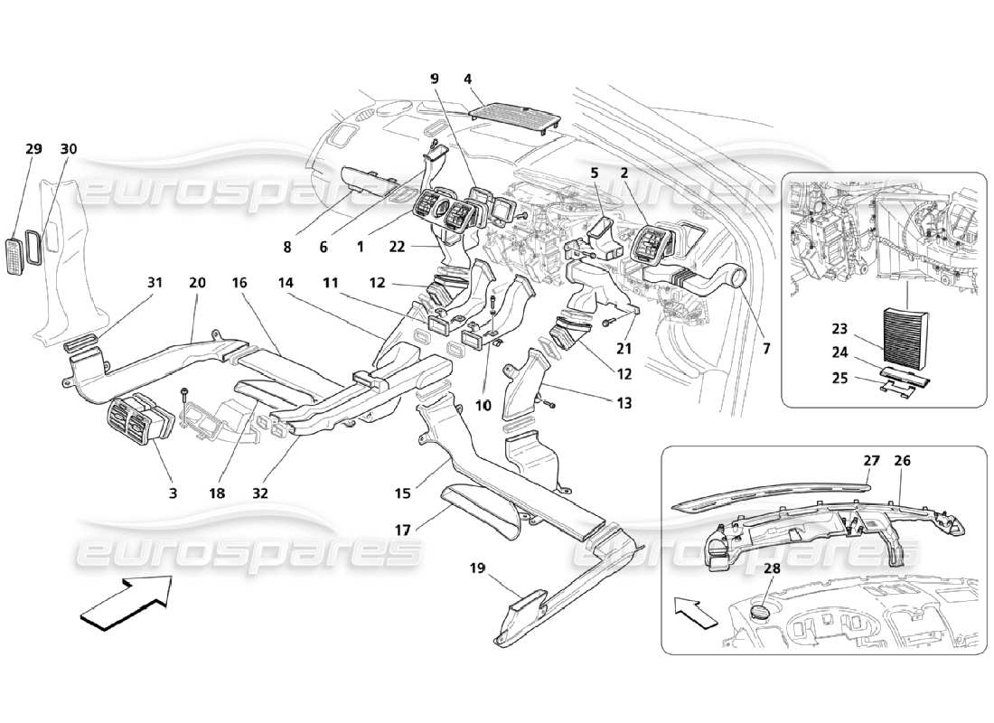 maserati qtp. (2006) 4.2 a.c. group: diffusion parts diagram