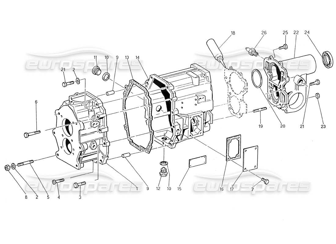 maserati karif 2.8 transmission box parts diagram