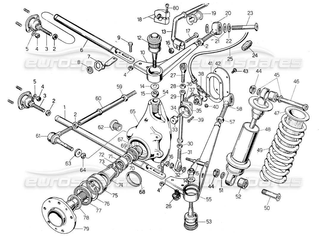 lamborghini countach lp400 front suspension parts diagram