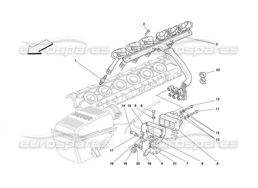 ferrari 550 barchetta ignition device parts diagram