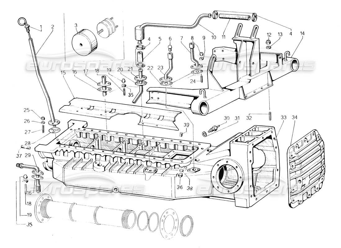 lamborghini countach 5000 qvi (1989) sump part diagram