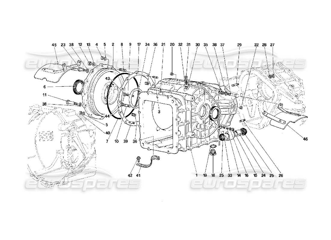 ferrari f40 differential gearbox parts diagram