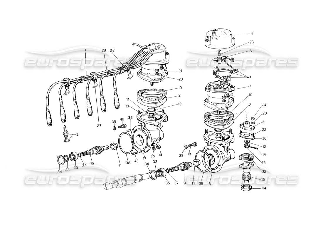 ferrari 400 gt (mechanical) engine ignition parts diagram